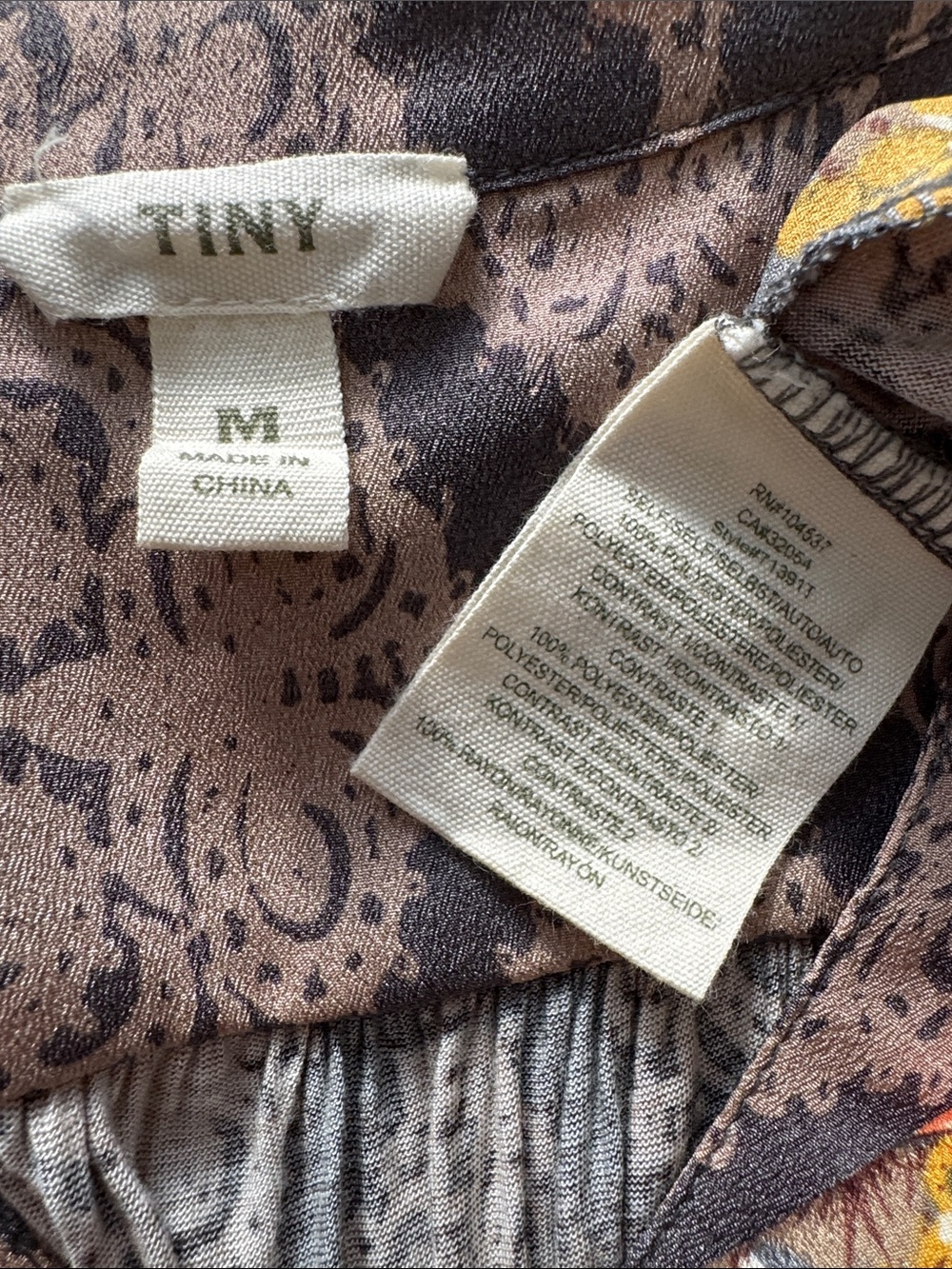 Anthropologie Tiny Jardim Faux Floral Wrap Top Blouse Medium - Picture 7 of 8